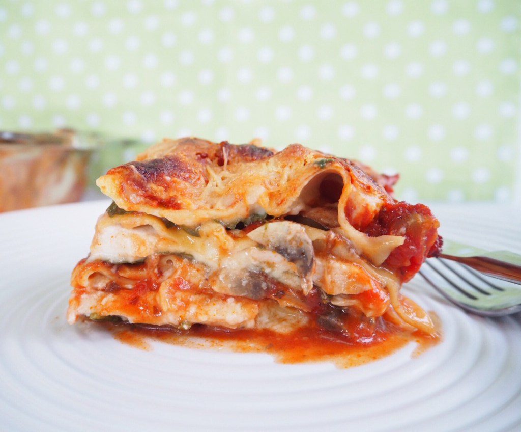 Chicken, Mushroom & Spinach Lasagna