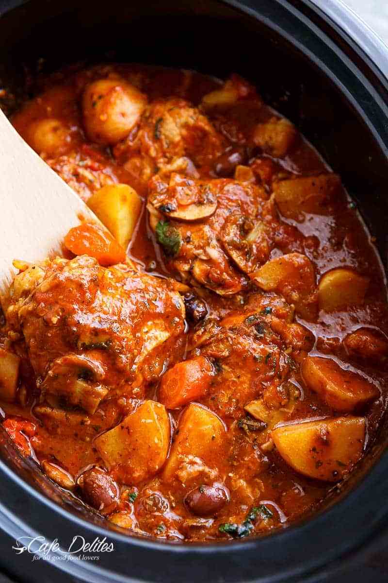 Slow Cooker Chicken Cacciatore with Potatoes